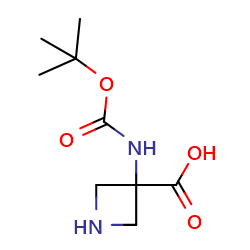 3-{[(tert-butoxy)carbonyl]amino}azetidine-3-carboxylicacid图片