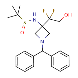 N-[1-benzhydryl-3-(1,1-difluoro-2-hydroxy-ethyl)azetidin-3-yl]-2-methyl-propane-2-sulfinamide图片