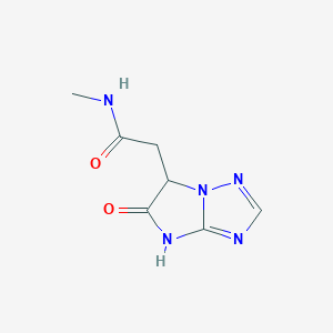 N-Methyl-2-(5-oxo-5,6-dihydro-4H-imidazo[1,2-b][1,2,4]triazol-6-yl)acetamide图片