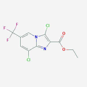 Ethyl 3,8-dichloro-6-(trifluoromethyl)imidazo[1,2-a]pyridine-2-carboxylate图片