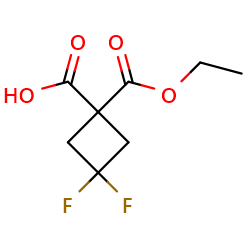 1-(ethoxycarbonyl)-3,3-difluorocyclobutane-1-carboxylicacid图片