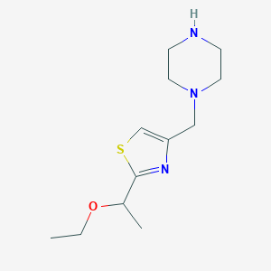 1-{[2-(1-ethoxyethyl)-1,3-thiazol-4-yl]methyl}piperazine图片