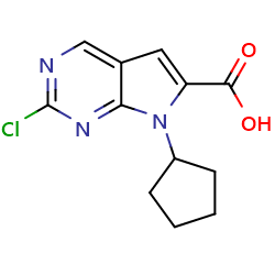 2-chloro-7-cyclopentyl-7H-pyrrolo[2,3-d]pyrimidine-6-carboxylicacid图片