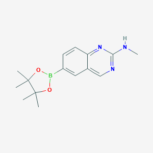 N-methyl-6-(4,4,5,5-tetramethyl-1,3,2-dioxaborolan-2-yl)quinazolin-2-amine图片