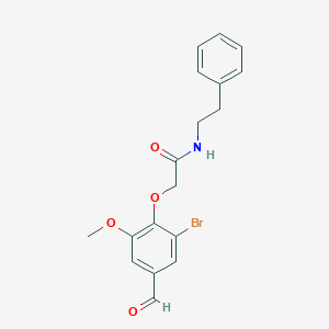 2-(2-bromo-4-formyl-6-methoxyphenoxy)-N-(2-phenylethyl)acetamide图片
