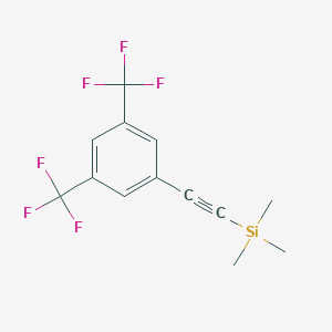 (3,5-Bis(trifluoromethyl)phenylethynyl)trimethylsilane图片