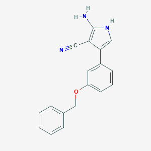 2-Amino-4-(3-(benzyloxy)phenyl)-1H-pyrrole-3-carbonitrile图片