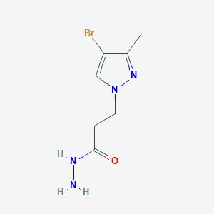 3-(4-Bromo-3-methyl-1H-pyrazol-1-yl)propionic acid hydrazide图片