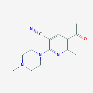 5-Acetyl-6-methyl-2-(4-methylpiperazino)nicotinonitrile图片