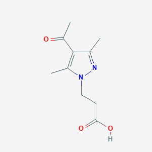 3-(4-Acetyl-3,5-dimethyl-pyrazol-1-yl)-propionic acid图片