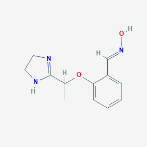 N-({2-[1-(4,5-Dihydro-1H-imidazol-2-yl)ethoxy]phenyl}methylidene)hydroxylamine图片