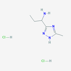 1-(3-methyl-1H-1,2,4-triazol-5-yl)propan-1-amine dihydrochloride图片