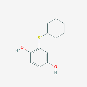 2-(Cyclohexylsulfanyl)benzene-1,4-diol图片