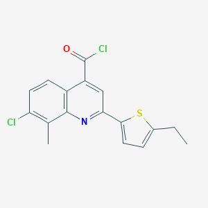 7-chloro-2-(5-ethyl-2-thienyl)-8-methylquinoline-4-carbonyl chloride图片
