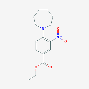 Ethyl 3-nitro-4-(hexamethyleneimin-1-yl)benzoate图片