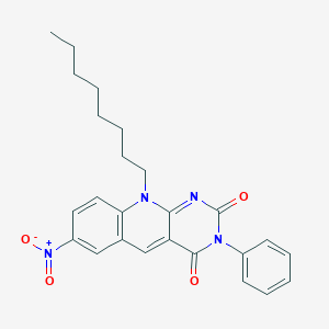 7-nitro-10-octyl-3-phenyl-pyrimido[4,5-b]quinoline-2,4(3H,10H)-dione图片