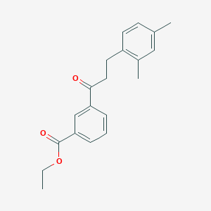 3'-Carboethoxy-3-(2,4-dimethylphenyl)propiophenone图片