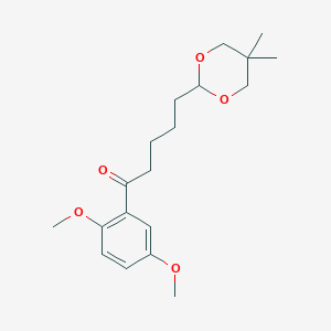2',5'-dimethoxy-5-(5,5-dimethyl-1,3-dioxan-2-yl)valerophenone图片