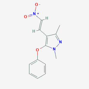 1,3-dimethyl-4-[(E)-2-nitroethenyl]-5-phenoxy-1H-pyrazole图片