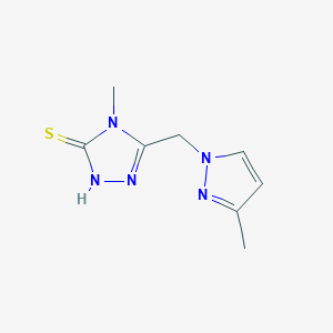 4-Methyl-5-(3-methyl-pyrazol-1-ylmethyl)-4H-[1,2,4]triazole-3-thiol图片