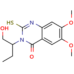 3-(1-hydroxybutan-2-yl)-6,7-dimethoxy-2-sulfanyl-3,4-dihydroquinazolin-4-one图片