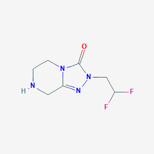 2-(2,2-difluoroethyl)-2H,3H,5H,6H,7H,8H-[1,2,4]triazolo[4,3-a]piperazin-3-one图片