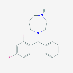 1-[(2,4-Difluorophenyl)(phenyl)methyl]-1,4-diazepane图片