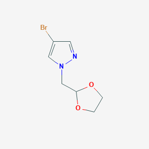 4-Bromo-1-(1,3-dioxolan-2-ylmethyl)pyrazole图片