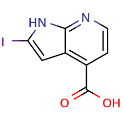 2-iodo-1H-pyrrolo[2,3-b]pyridine-4-carboxylicacid图片