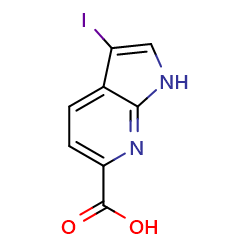 3-iodo-1H-pyrrolo[2,3-b]pyridine-6-carboxylicacid图片