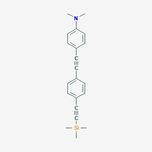 N,N-Dimethyl-4-((4-((trimethylsilyl)-ethynyl)phenyl)ethynyl)aniline图片