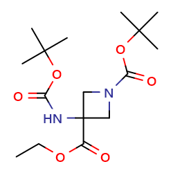 1-tert-butyl3-ethyl3-{[(tert-butoxy)carbonyl]amino}azetidine-1,3-dicarboxylate图片