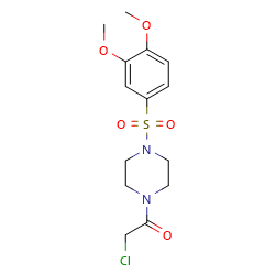 2-chloro-1-[4-(3,4-dimethoxybenzenesulfonyl)piperazin-1-yl]ethan-1-one图片