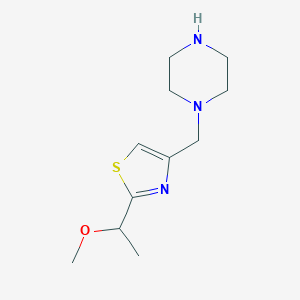 1-{[2-(1-methoxyethyl)-1,3-thiazol-4-yl]methyl}piperazine图片