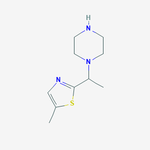 1-[1-(5-methyl-1,3-thiazol-2-yl)ethyl]piperazine图片