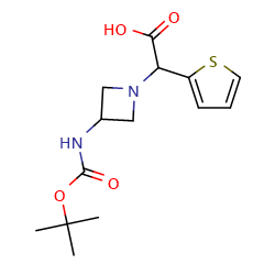 2-[3-(tert-butoxycarbonylamino)azetidin-1-yl]-2-(2-thienyl)aceticacid图片