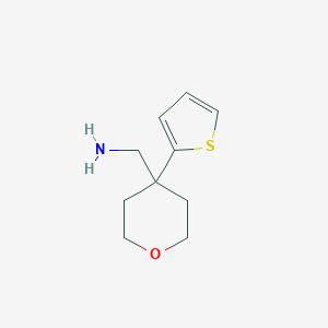 1-[4-(thiophen-2-yl)oxan-4-yl]methanamine图片