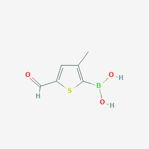 (5-Formyl-3-methylthiophen-2-yl)boronic acid图片