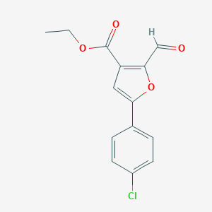 Ethyl 5-(4-Chlorophenyl)-2-formyl-3-furoate图片