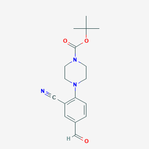 tert-Butyl 4-(2-Cyano-4-formylphenyl)piperazine-1-carboxylate图片