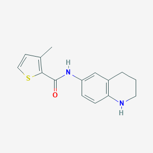 3-methyl-N-(1,2,3,4-tetrahydroquinolin-6-yl)thiophene-2-carboxamide图片