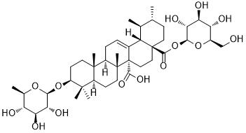奎诺维克酸3-O-(6-脱氧葡萄糖苷)28-O-葡萄糖基酯图片