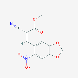 Methyl 2-nitrilo-3-(6-nitrobenzo[3,4-d]1,3-dioxolen-5-yl)prop-2-enoate图片