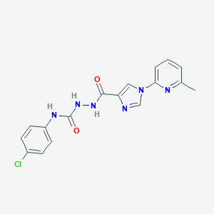 N-(4-Chlorophenyl)-2-{[1-(6-methyl-2-pyridinyl)-1H-imidazol-4-yl]carbonyl}-1-hydrazinecarboxamide图片