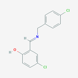 4-chloro-2-{(E)-[(4-chlorobenzyl)imino]methyl}phenol图片