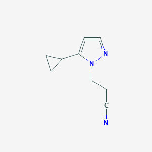 3-(5-cyclopropyl-1H-pyrazol-1-yl)propanenitrile图片