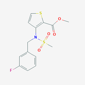 methyl 3-[(3-fluorobenzyl)(methylsulfonyl)amino]thiophene-2-carboxylate图片