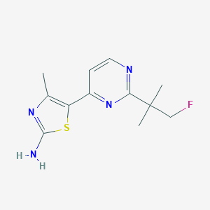 5-(2-(1-Fluoro-2-methylpropan-2-yl)pyrimidin-4-yl)-4-methylthiazol-2-amine图片