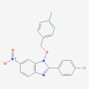 2-(4-Chlorophenyl)-1-[(4-methylbenzyl)oxy]-6-nitro-1H-1,3-benzimidazole图片