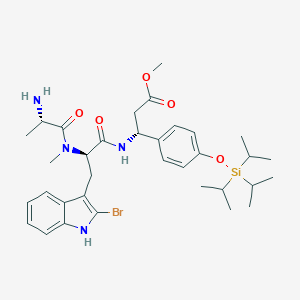 (3R)-L-Alanyl-2-bromo-N-methyl-D-tryptophyl-3-[4-[[tris(1-methylethyl)silyl]oxy]phenyl]-β-alanine Methyl Ester图片